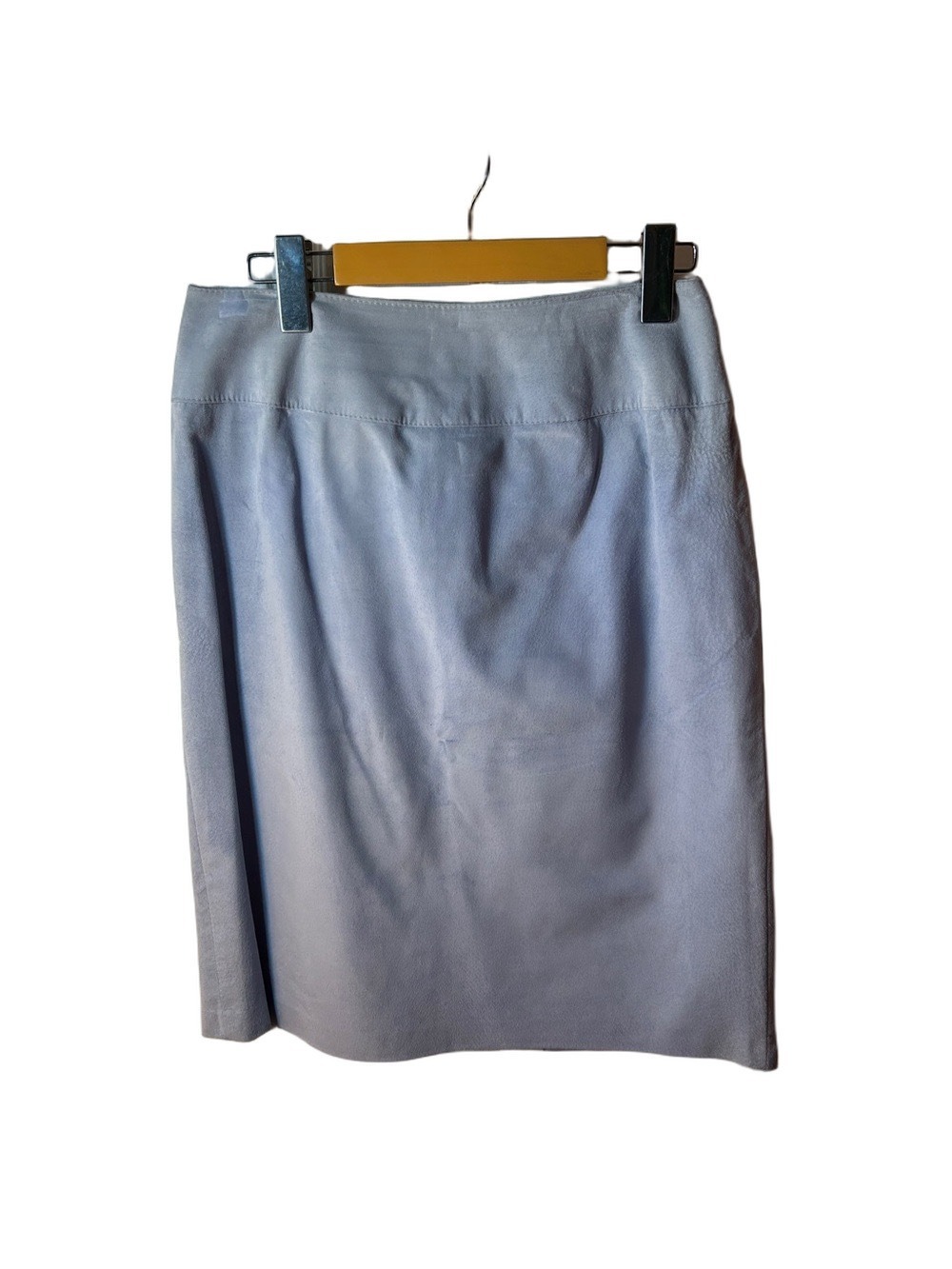 Danier Leather Vintage Classic Women's Light Blue Suede Leather Skirt size 6